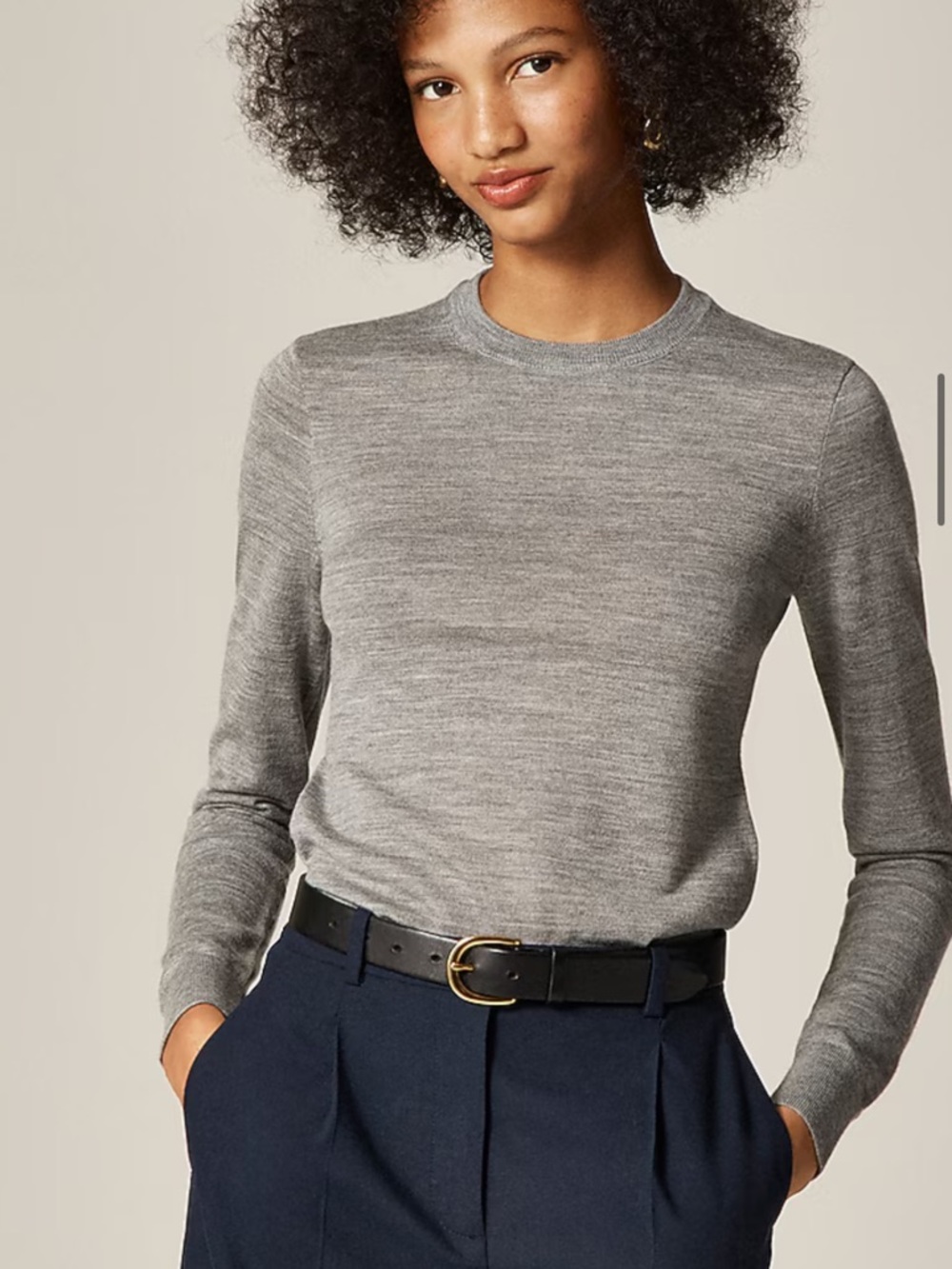 J. Crew Light Gray Crewneck Sweater